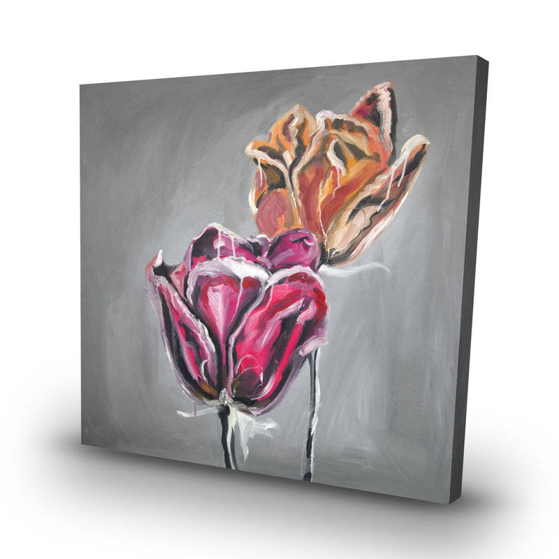 Abstract tulips - 32"x32" art on canvas