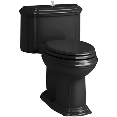 Portrait Comfort Height One-Piece Compact Elongated 1.28 GPF Toilet with Aquapiston Flush Technology, Lift Knob Actuator and Glenbury Quiet-Close Seat with Quick Release Functionality