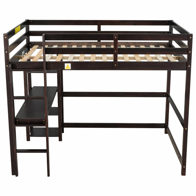 Base de lit double 65 po Jatonya, Noir