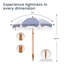 195cm Tilt Beach Parasol-1786859839-1786859837