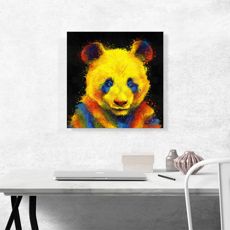 «Panda Bear Animal», reproduction d'art sur toile tendue, H 18 po x l 18 po x 1,5 po