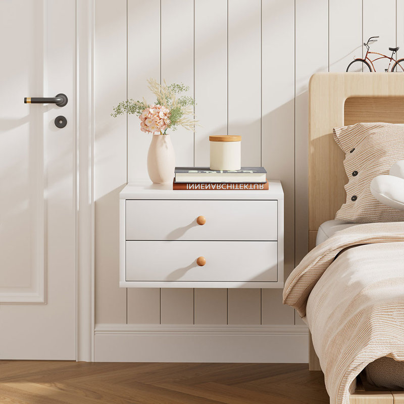 Soltanica 40cm W Bedside Table, White