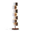 Lampes sur pied sans fer blanc + brun noisette