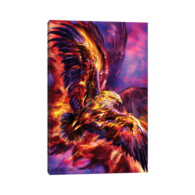 «Phoenix Rising» par Ruth Thompson, impression sur toile tendue, H 18 po x l 12 po x 1,5 po