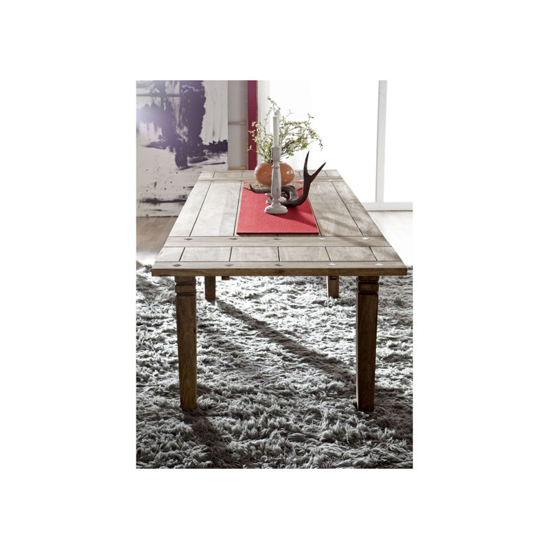 Leeds Extendable Solid Wood Dining Table, H76 x L160 x W90cm
