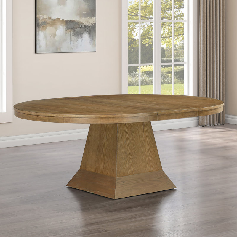 Crimmins Vaughn Extendable Wood Dining Table Set, 7 Pieces: Table, 6 Chairs