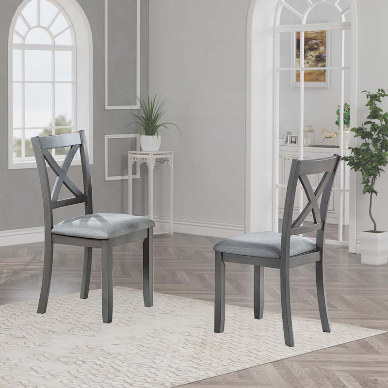 Chaises de cuisine avec siège rembourré, chaise d'appoint pour la salle à manger, Blanc