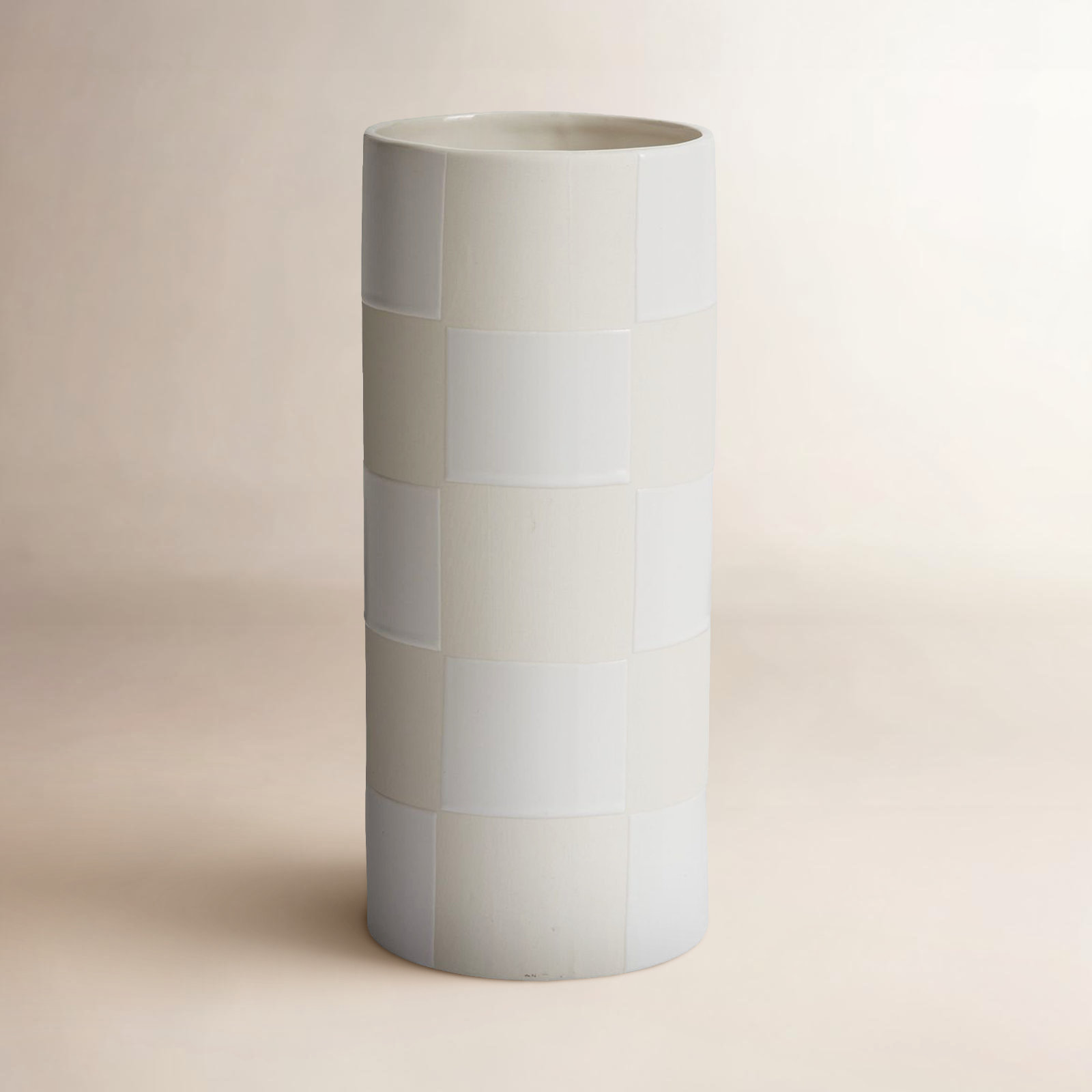 Cleveland Handmade Ceramic Table Vase, 12" H x 5" W x 5" D, Off-White