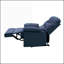 Fauteuils inclinables avec accoudoirs coussinés, mousse à mémoire de forme et amp; Loquet externe | Bleu | Tissu tissé & amp; Métal