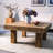 Modern Burlywood Solid Wood Square Coffee Table