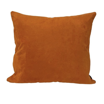 Coussin décoratif en suède orange