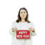 Happy New Year Street (paquet de 2) en aluminium 7 po x 10 po