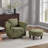 Chenille Swivel Accent Chair with Ottoman-1778469396