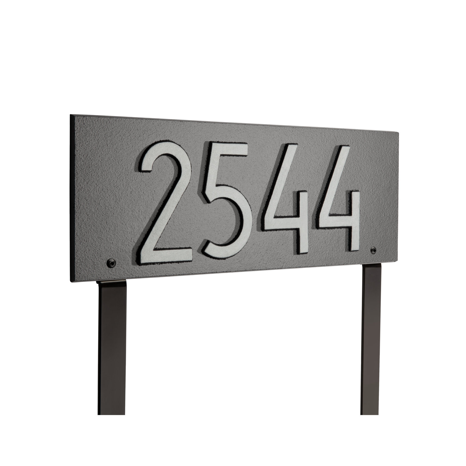 Mid-century Modern Rectangle Wall Plaque, Pewter/Silver, Yes
