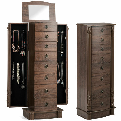 Armoire pour bijoux autoportante avec miroir Altheia