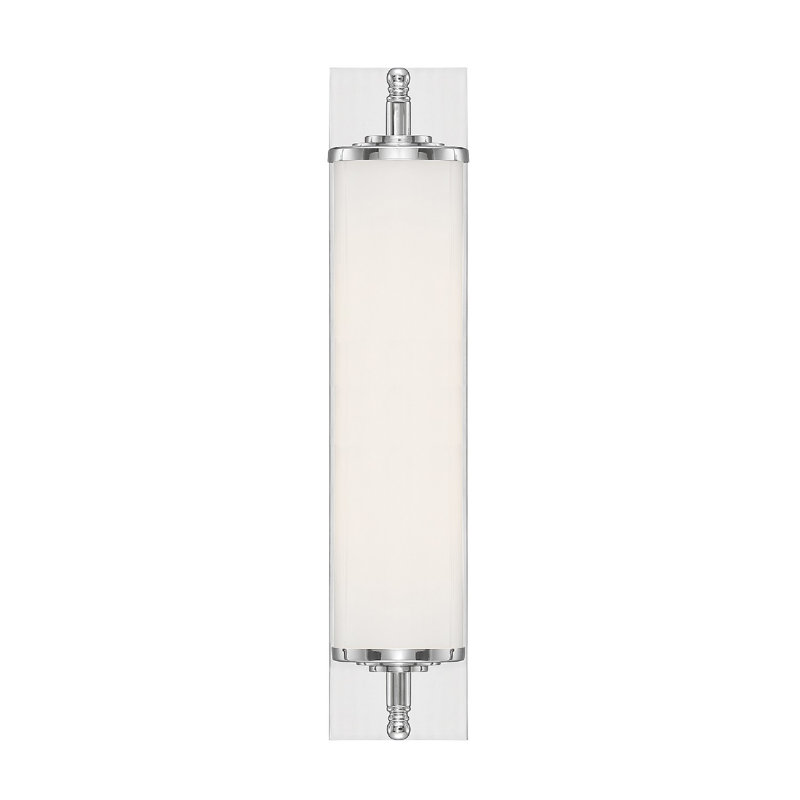 Locklear Flush Mounted Sconce, Chrome, 6" H x 24" W x 5" D