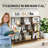 40-Inch Wide 8 Cube 3 Tier Industrial Open Shelf Bookcase with Metal Frame, Rustic Oak-114634455-128839330