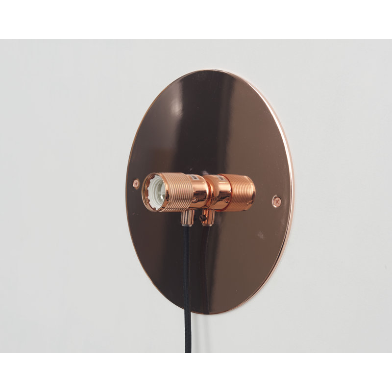 E27 Wall Light Copper Medium (ø25 cm), Copper, 9.8" H x 9.8" W x 2.8" D