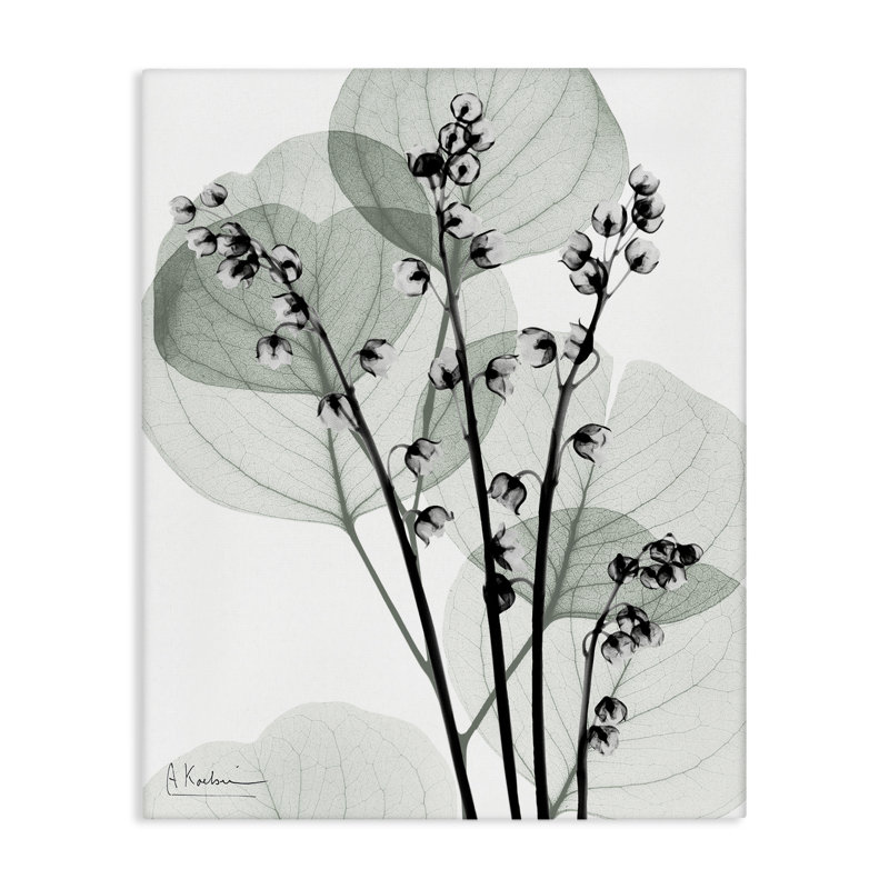 Toile fraîche d'herbes minimalistes, design par Albert Koetsier, H 48 po x l 36 po