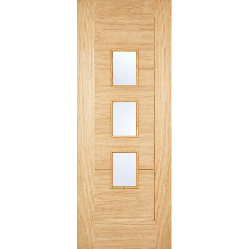 Arta 3L Glazed Oak External Door, 1981mm H x 838mm W x 44mm D