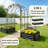 Spacious Metal Planters, Steel Arch Trellis Modern Outdoor Patio Garden