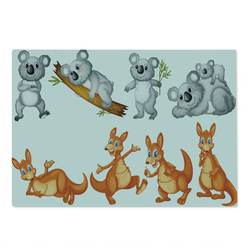 Planche à découper Ambesonne kangourous Koalas brun gris