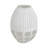 Sculptural Silhouette Round Glass Vase for Home Decor - Modern Flower Table Vase for Living Room Display or Table Centerpiece - White-1999279202