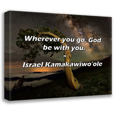 Israel Kamakawiwo'ole Quote: Wherever you go, God be with you.