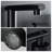 8-Inch Widespread Sink Faucet, Matte Black Waterfall Bathroom 2 Handles, Pop Up Drain Assembly, Hose Faucet With Supply Hose, 8-125172591