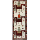 Pictorial Herki One-of-a-Kind 4'4" X 11'6" Area Rug