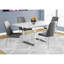 Table de cuisine rectangulaire contemporaine 60 po, stratifié gris, structure en métal, pour comptoir en stratifié décontracté et formel, pieds