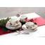 Ensemble de vaisselle en porcelaine 12 pièces 222 Fifth Winter Harmony pour 4 élégantes assiettes blanches et bols avec fleur rouge, ensemble de vaisselle en céramique pour les Fêtes et cadeau de Noël, belles assiettes pour les fêtes