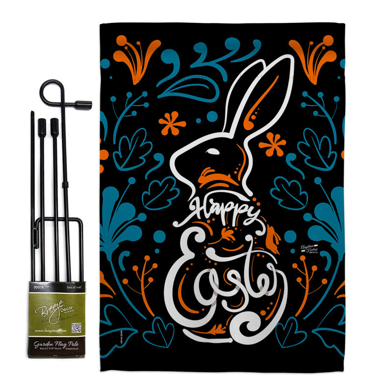 Ensemble de drapeaux en polyester 18 x 13 po Bunny
