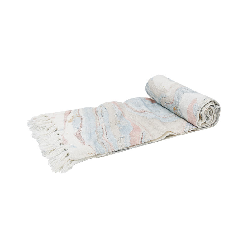 Marble Rose Quartz Throw Blanket