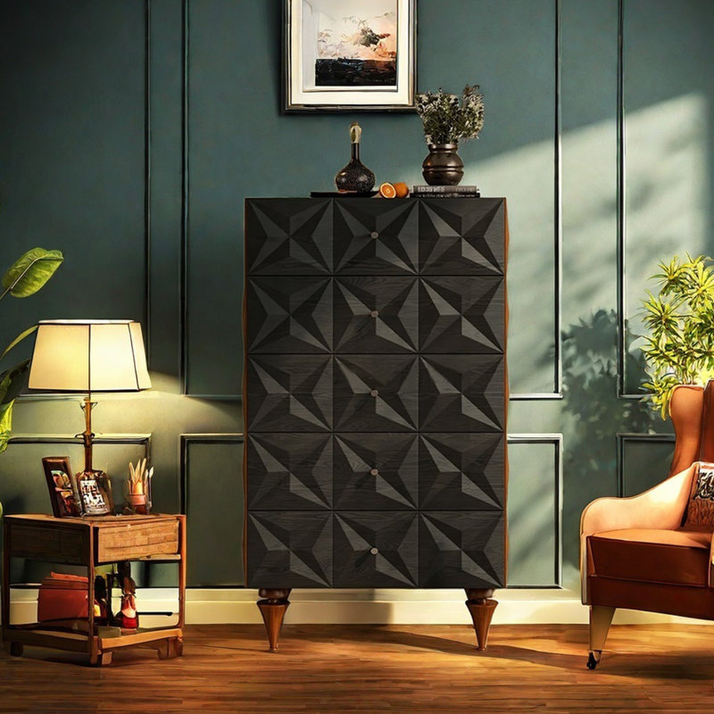 French style retro rhomboid accent chest
