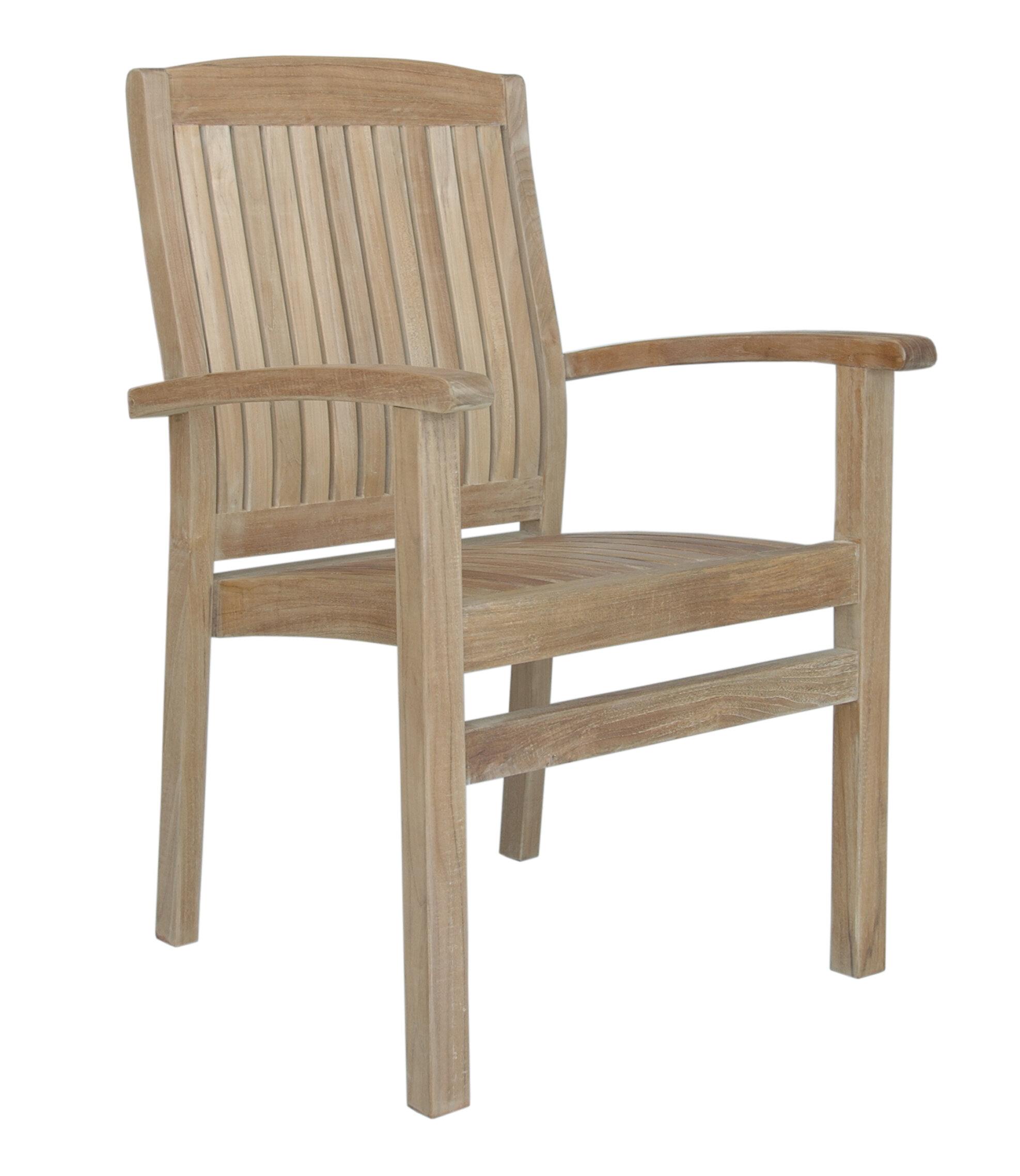 Arlmont & Co. Kia Teak Outdoor Stackable Dining Armchair with