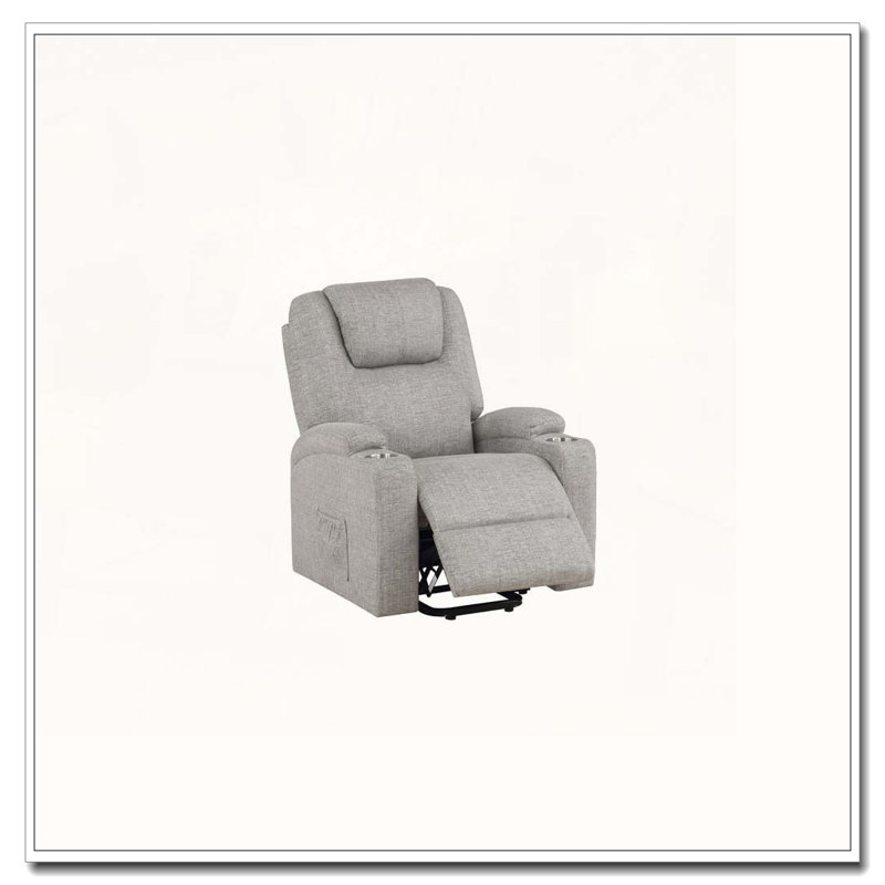 Fauteuil inclinable en chenille avec lève-personne électrique et massage