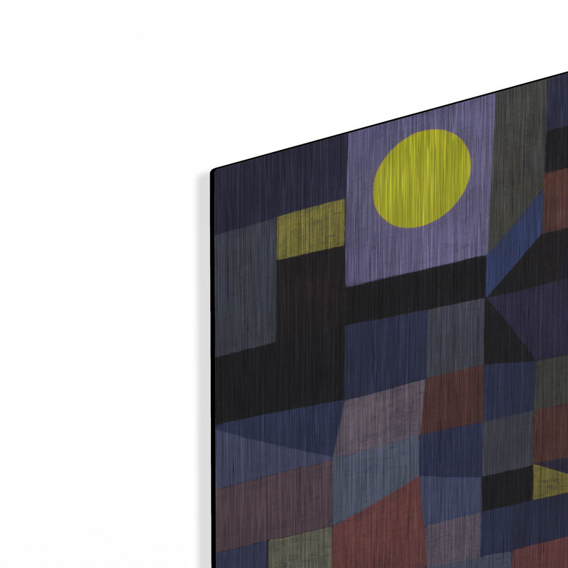 Ivy Bronx «Fire at Full Moon» par Paul Klee, art mural en métal, H 12 po x l 16 po