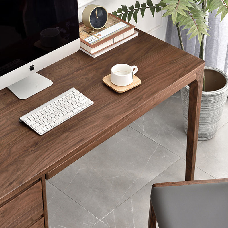 Bureau moderne en bois massif de style minimaliste, H 29,13 po x l 47,24 po x P 25,59 po