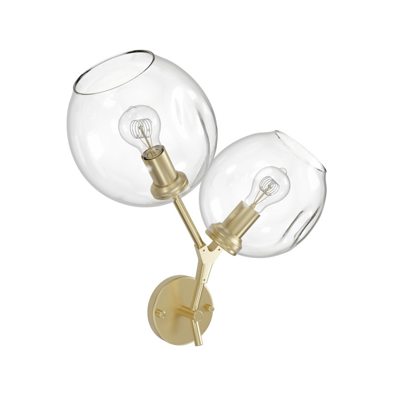 Fairfax 2 - Light Armed Sconce, Brushed Brass