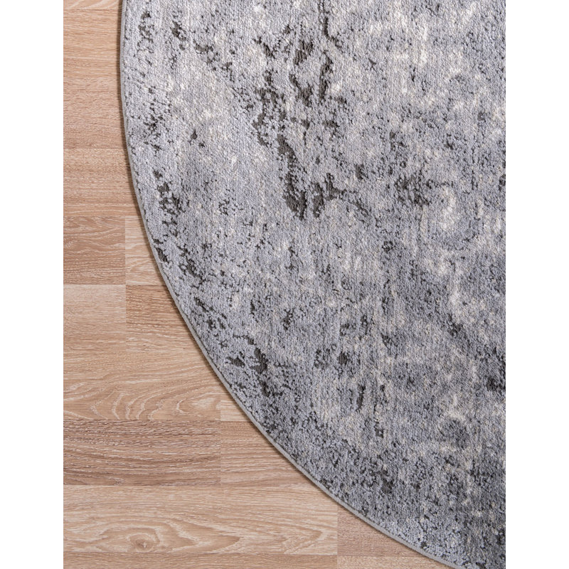 Geddis Ikat Indoor Rug, Round 3'3"