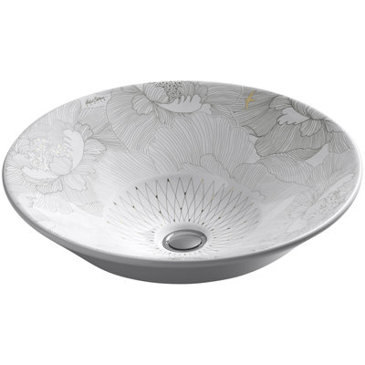 KOHLER Empress Bouquet Conical Bell®, ARTIST EDITIONS Round Vessel Bathroom Sink