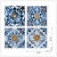 S / 4 décorations abstraites bleues, blanches et murales