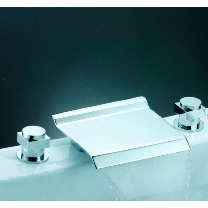 Juno Deck-Mounted Waterfall Bathtub Faucet