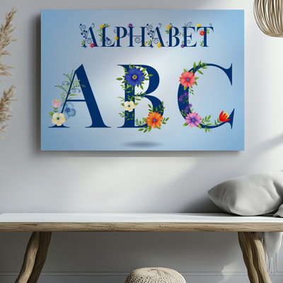 Toile, une représentation artistique vibrante des lettres A B et de l'art mural C qui occupe une place centrale avec la lettre A sur toile