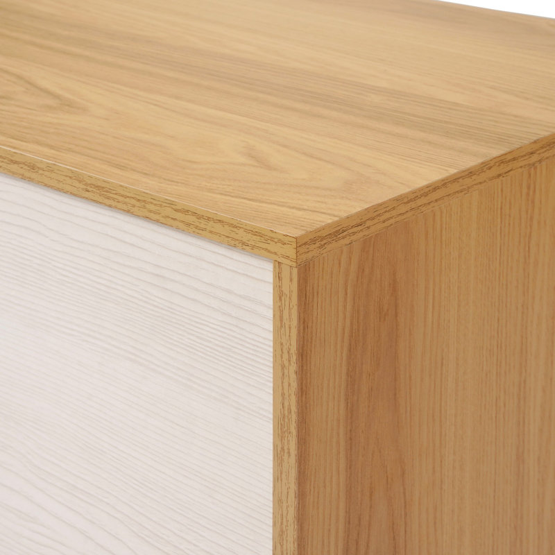 47.2'' W Natural and White 6-Drawer Dresser