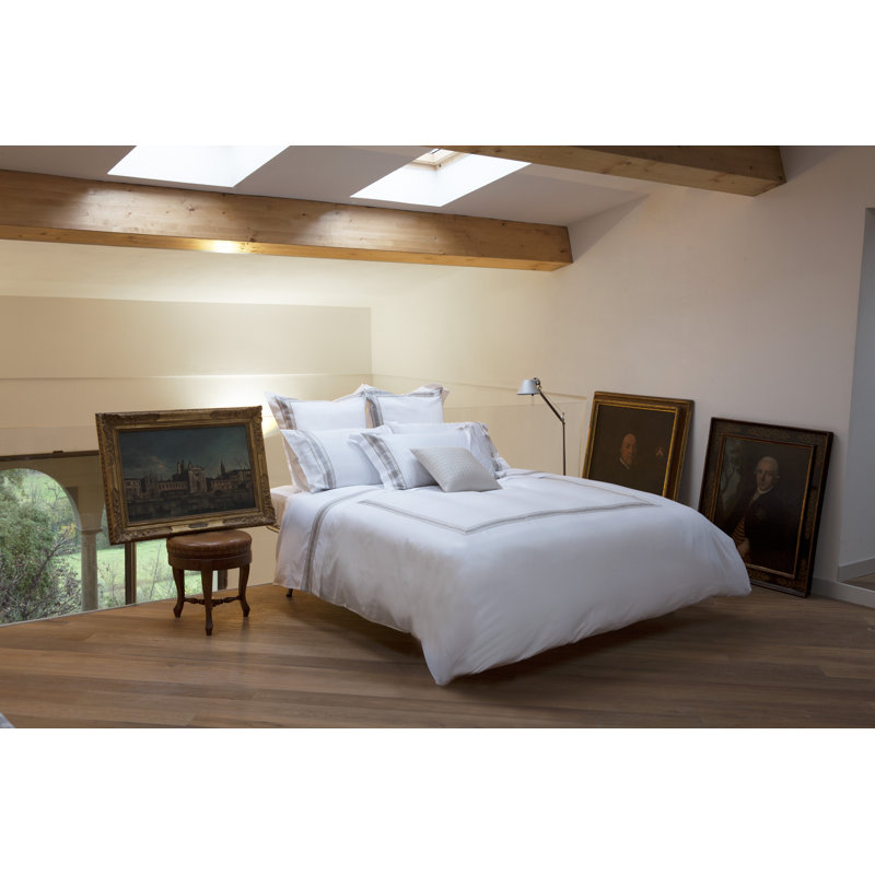 Dimora Flat Sheet, King Flat Sheet, White/Silver Moon