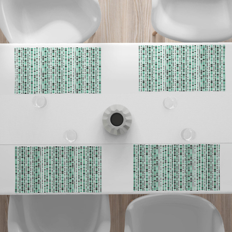 Polyester Polka Dots Rectangle Placemat