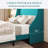 Bowdoin Modern Linen Upholstered Wingback Platform Bed with Wooden Slats-47614925-47617079