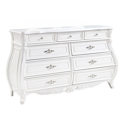 Lasiya 9 Drawer Dresser White